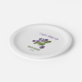 紫色のヴィオレットイースター恵み ペーパープレート (アングル)