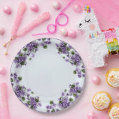 紫色のヴィオレットハンド色彩の鮮やか紙プレート ペーパープレート (パーティー)