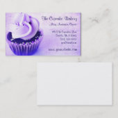 紫色のヴィンテージのカップケーキは振りかけます 名刺 (正面/裏面)