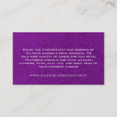 紫色のヴィンテージの名刺 名刺 (裏面)