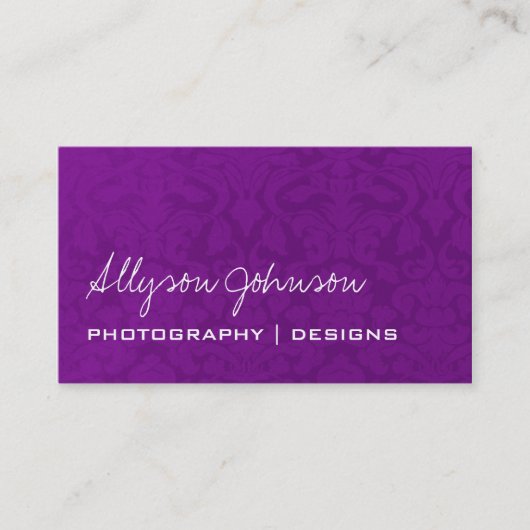 紫色のヴィンテージの名刺 名刺 (正面)