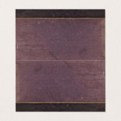 紫色のヴィンテージの本の座席表 名刺 (外部フラット)