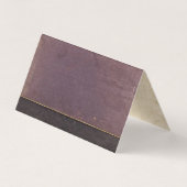 紫色のヴィンテージの本の座席表 名刺 (裏面)