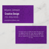 紫色のヴィンテージの背景の名刺 名刺 (正面/裏面)