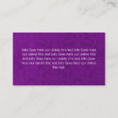 紫色のヴィンテージの(紋章の)フラ・ダ・リの名刺 名刺 (裏面)