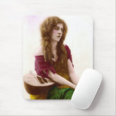 紫色のヴィンテージジプシーGalの色によって染められる写真 マウスパッド (マウス)