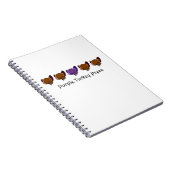 紫色の七面鳥スモールノートブック ノートブック (右側)