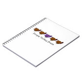 紫色の七面鳥スモールノートブック ノートブック (左側)