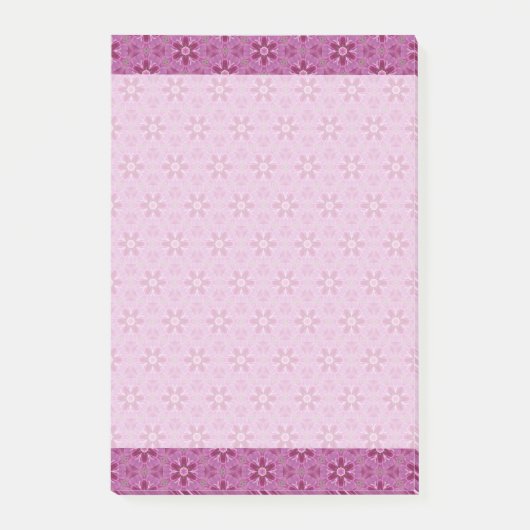 紫色の万華鏡のように千変万化するパターンの付箋のパッド ポストイット (正面)