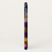 紫色の万華鏡のように千変万化するパターンの十字パターン Case-Mate iPhoneケース (裏面/左)