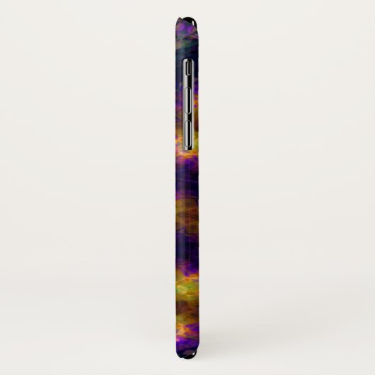 紫色の万華鏡のように千変万化するパターンの十字パターン Case-Mate iPhoneケース (裏面/左)