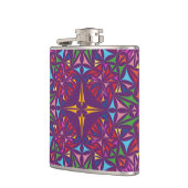 紫色の万華鏡のように千変万化するパターン華美パターン フラスク (左)