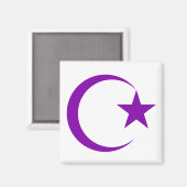 紫色の三日月と星.png マグネット (正面/裏面)