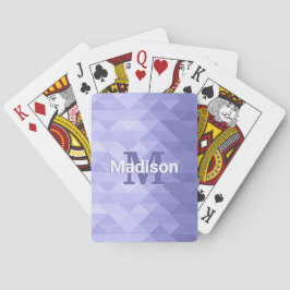 紫色の三角形のジオメトリ正方形モノグラム トランプ
