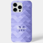 紫色の三角形のジオメトリ正方形モノグラム Case-Mate iPhoneケース (裏面)
