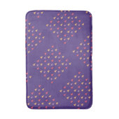 紫色の三角形の幾何学的パターン バスマット (正面縦)