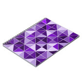 紫色の三角形キルトパターンノートブック ノートブック (左側)