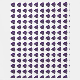 紫色の三角形パターン フリースブランケット