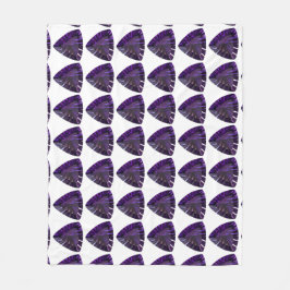 紫色の三角形パターン フリースブランケット