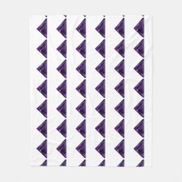 紫色の三角形パターン フリースブランケット