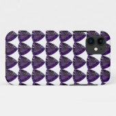 紫色の三角形パターン Case-Mate iPhoneケース (裏面(横))