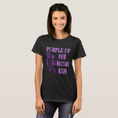 紫色の上軍隊の子供の月Dandelionスパーク Tシャツ (正面フル)