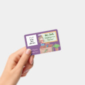 紫色の両面k-12学校先生IDバッジ バッジ (手持ち)