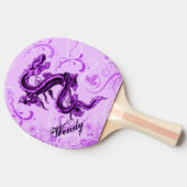 紫色の中国のなドラゴンのカスタムの卓球ラケット 卓球ラケット (横)