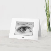 紫色の中心のデイジー カード (裏面)