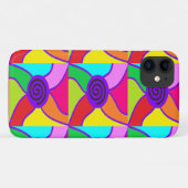 紫色の中心ヒッピースタイルアートスパイラルスコープfla Case-Mate iPhoneケース (裏面(横))