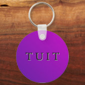 紫色の丸いチュイトキーチェーン キーホルダー (正面)