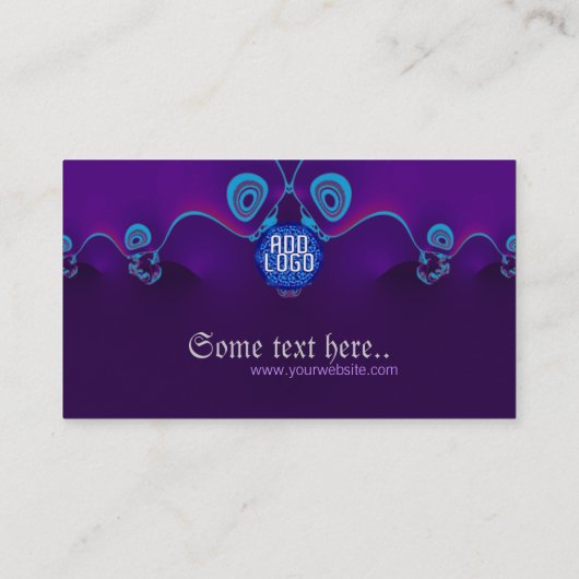 紫色の丸波名刺 名刺 (裏面)