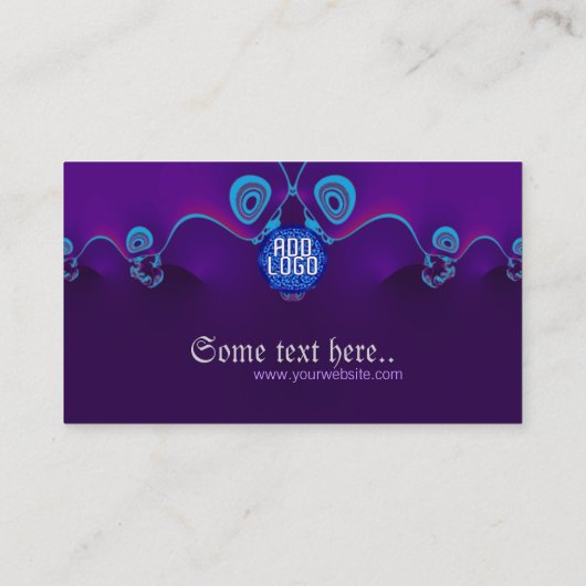 紫色の丸波名刺 名刺 (裏面)