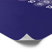 紫色の乗算テーブルポスター ポスター (角)