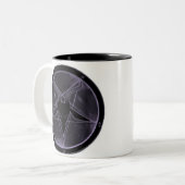 紫色の五芒星 ツートーンマグカップ (正面左)