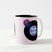 紫色の人々の食べる人の金オールディーズの歌のタイトル ツートーンマグカップ (正面右)