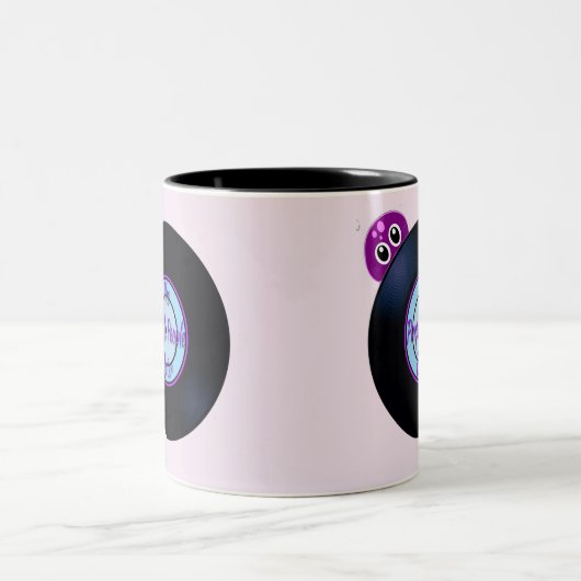 紫色の人々の食べる人の金オールディーズの歌のタイトル ツートーンマグカップ (中央)