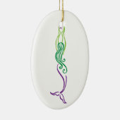 紫色の人魚のオーナメント セラミックオーナメント (右)