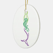 紫色の人魚のオーナメント セラミックオーナメント (左)