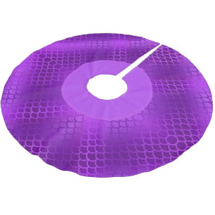 紫色の人魚のパタはかりで測ーン ブラッシュドポリエステルツリースカート