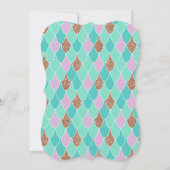 紫色の人魚のパーティーの誕生日の招待 招待状 (裏面)