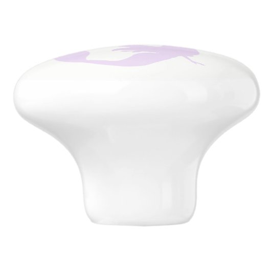 紫色の人魚のビーチのきらきら光るな海は魅力的なカスタムを宝石で飾ります セラミックノブ (側面)