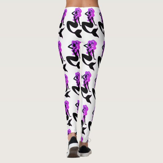 紫色の人魚のヨガのレギング レギンス (裏面)