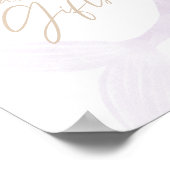 紫色の人魚の女の子の誕生日カードとギフト ポスター (角)