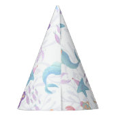 紫色の人魚の誕生日 パーティーハット (裏面)