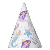 紫色の人魚の誕生日 パーティーハット (右)