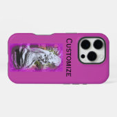 紫色の人魚のiPhoneケース iPhoneケース (裏面横)