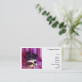 紫色の仮面舞踏会のマスク 名刺 (スタンド正面)