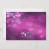 紫色の仮面舞踏会の謝肉祭の球の招待状 招待状 (裏面)