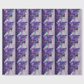 紫色の体操ギフトラッピング紙バランスビーム ラッピングペーパー (フラット)